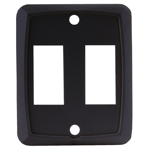 Jr Products JR Products 12885 Double Switch Face Plate - Black 12885